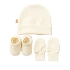 Kit Maternidade Recém Nascido 100% Algodão Antialérgico Touca Luva Sapatinho RN Menino Menina