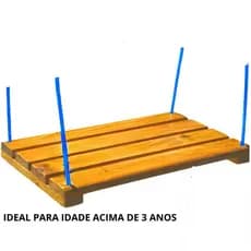 balanço  para adulto  acima  de 14 anos fabricado em madeira maciça envernizada com 3m de corda de cada lado esp 8 mm