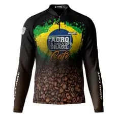 Camisa Agro Força do Brasil Produtor de Café Com Proteção Solar UV+50
