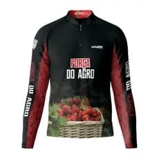 Camisa Agro Produtor de Morango Força do Agro Com Proteção UV+50
