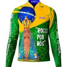 Camisa Agro Nossa Senhora Aparecida Padroeira do Brasil Com Proteção Uv+50