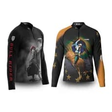 Kit 2 Camisa Agro Rodeio Brasil Com Proteção Solar Uv+50