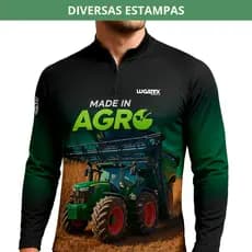 Camisa Agro Masculino Agropecuária Bruto Trator Blusa Proteção UV+50 - Lançamento