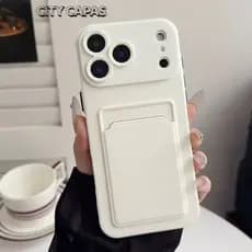 City Capas - Capinha iPhone 17 17PRO 17PROMAX 17AIR com Porta Cartão Minimalista Premium Estilosa