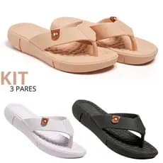Combo 1 2 e 3 Pares Tamanco Feminino Modal Verão Dia a Dia