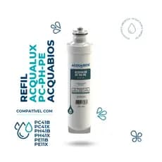 Refil Acqualux Acquabios PC PH PE Tripla Filtração com Redução de Cloro