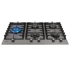 Cooktop a Gás Fischer Platinium Prime Tripla Chama 5 Bocas Inox Preto Bivolt