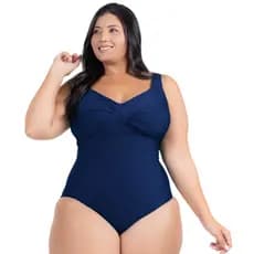 Maiô Plus Size Modelador 2 em 1 Body Bojo Removível Alças Largas Tecido Premium Moda Praia Verão