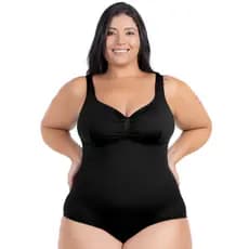 Maiô Plus Size Feminino Modelador Sem Bojo Forrado Zero Transparência Confortável Alças Largas