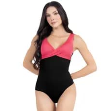 Maiô Feminino Transpassado Modelador Bojo Removível Todo Forrado Confortável Moda Praia Verão