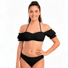Biquíni Juvenil Ciganinha Com Manguinha Calcinha Confortável Forrado Sem Bojo Moda Praia Estilosa