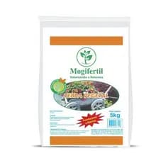 Mogifertil Terra Vegetal Adubada 2kg e 5kg – Substrato Fertilizado para Hortas, Vasos e Jardim