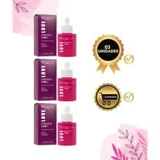 Kit 3 Com Unidades de Sérum Facial 3 em 1 Max Love: Vitamina C, Rosa Mosqueta e Ácido Hialurônico