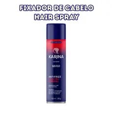 Hair Spray Karina Fixação Normal 400ml- Antifrizz, Brilho, 12h de Fixação, Uso Diário e Profissional