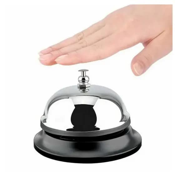 Sino de Balcão Sineta de Mesa para Hotel Loja Restaurante Recepção Atendimento Rápido Sapienz