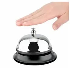 Sino de Balcão Sineta de Mesa para Hotel Loja Restaurante Recepção Atendimento Rápido Sapienz