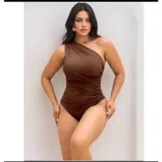 BODY FEMENINA Manga Mula un hombro tendencia moda verao