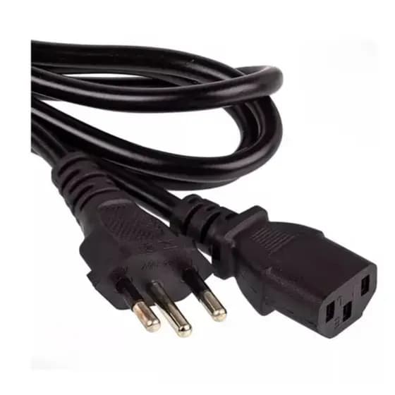 Cabo De Força Padrão Atx Reforçado Para Pc / 3 Pinos 1.5m Novo Padrão Brasileiro