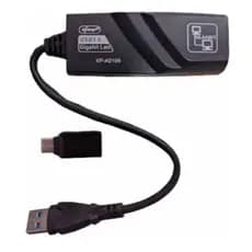 Adaptador USB 3.0 e Tipo-C para RJ45 Gigabit Ethernet 1000Mbps Notebook PC