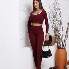 ​Conjunto Gringa Bordô Listra Lateral