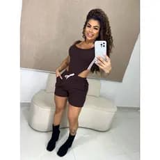 Conjunto Feminino Moda Verão Body e Short Conforto