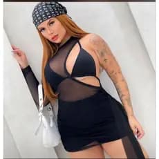 Conjunto Feminino 3 Peças Suplex Top Biquíni Short e Saia Tule Transparente Moda Blogueira Look Balada Festa Verão
