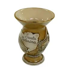 Cuia 300Ml (Sc-Rel. Alto-C/Ouro) - Marrom Escuro
