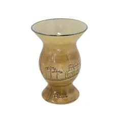 Cuia Pr 300Ml (Baixo Relevo) C/ Borda Em Platina