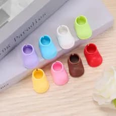 Sapatinhos para Boneco, Calçado de Brinquedo Infantil, Mini Sapatos Decorativos em Várias Cores