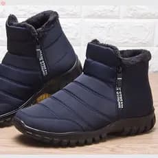 Botas de Neve Impermeáveis com Zíper para Homens, Sapatos Quentes de Inverno TWCN PI6C 36852