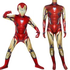 Fantasia de Homem de Ferro para Adultos e Crianças, Macacão de Cosplay de Super-Herói do Endgame para Festa de Halloween