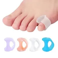 Separador de Dedos de Silicone, 2 Peças, Protetor para Cuidados com os Pés, Gel Ortopédico, Corretor de Joanete, Correto