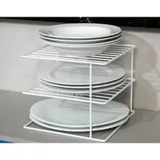 Suporte Organizador Porta Pratos Armário 3 Andares Armário Aramado Cozinha