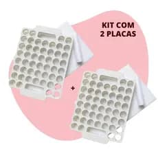 Kit 2 Placas Porcionadora 10g Brigadeiros - 50 Cavidades Caparroz
