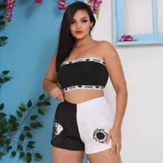 SHORT SOL/LUA NOVA TENDENCIA TACTEL BICOLOR