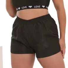 SHORT SHORTINHO TACTEL LISO FEMENINO COMFORT ACEDEMIA VERANA TENDENCIA 2024/2025