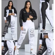 CALÇA JOGGER FEMININA TACTEL SMILE COM CORRENTE MODA GRINGA 2024