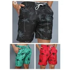 Kt3!!! Bermudas Masculinas  Mauricinho Shorts Seca Rápido  Surf Estampada Praia Tactel  Adulto  Short