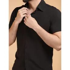 Camisa social masculina manga curta