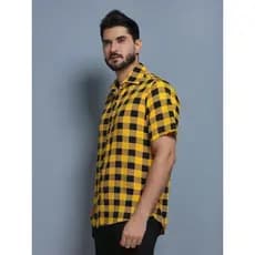 Camisa social Xadrez Masculina Manga curta