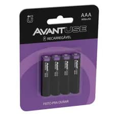 kit 4, 8 ou 16 Pilhas Recarregável AA Comum1.5v 2700MAH  e AAA  Palito 1.2v 1000MAH Avant Use