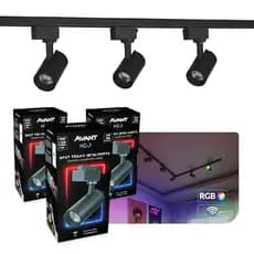 Kit 3 Spot Led + Trilho Smart Inteligente 1 Metro 36w RGB Colorido Bivolt Preto  Avant Neo