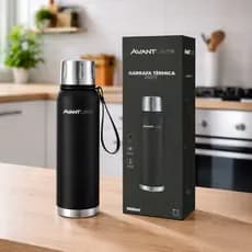 Garrafa Térmica Inox 520ml 600ml 1000ml 24h Quente 6h Gelado Academia Café Água Antivazamento