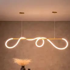 Luminaria Pendente Led Loop 40w Com Seleção de temperatura Quente/Neutro/Frio Dourado Cod: ALUT001961 Alut By Avant