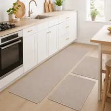 Jogo de tapete para Cozinha Passadeira Decorativa Antiderrapante Kit 03 Peças Enxoval Luxo Decoração