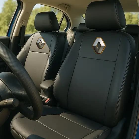 Capas de Banco em Couro Sandero Clio Logan Duster Oroch Conjunto Completo