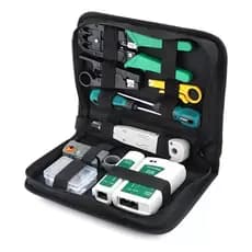 Estojo Kit Completo para Instalador Manutenção Reparo e Teste Cabo de Rede e Telefonia