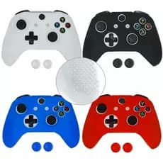 Kit Case Capa Silicone + 2 Grips para Controle Xbox One S/X e Xbox Series SX