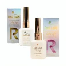 Base em Gel Intenso + Top Coat Blindado 15ml Cada-Real Love