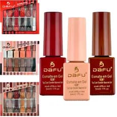 Kit 12 Esmalte em Gel 3em1 Dafu 5ml Top Coat + Base em Gel + Esmalte em Gel - Dafu